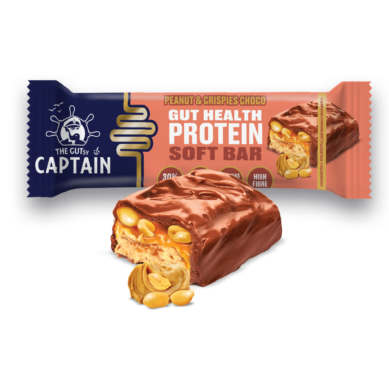 GUTsy Captain PROTEIN SOFT BAR - Multi-flavor Pack 6 x 50g