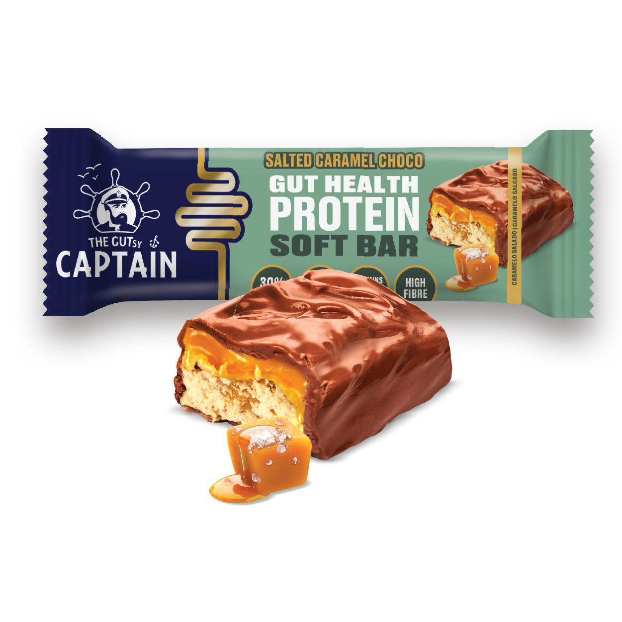 GUTsy Captain PROTEIN SOFT BAR - Multi-flavor Pack 6 x 50g