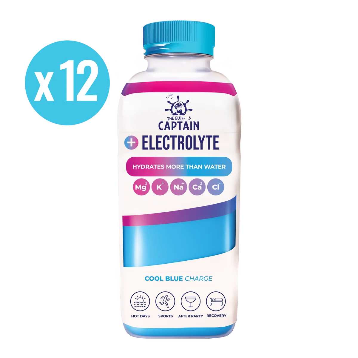 GUTsy Captain Electrolyte Cool Blue 12x600ml