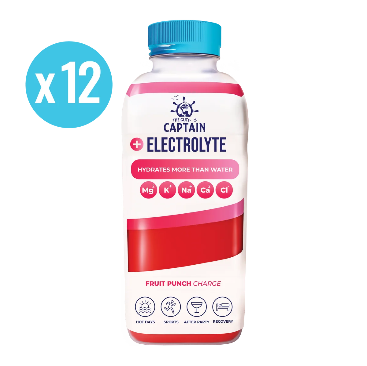 GUTsy Captain Electrolyte Fruit Punch 12x600ml
