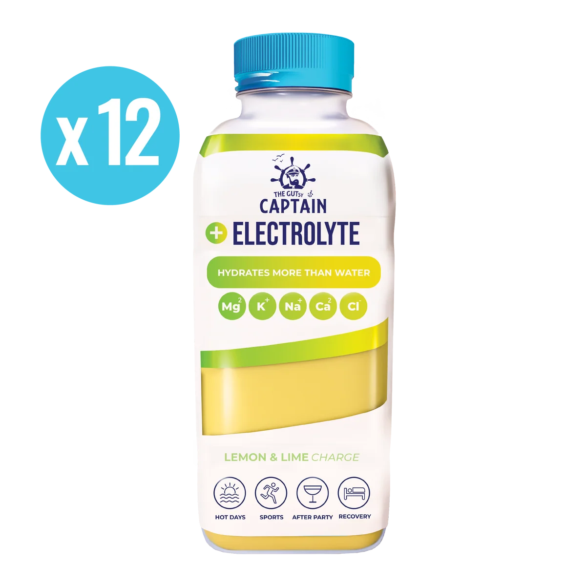 GUTsy Captain Electrolyte Lemon Lime 12x600ml