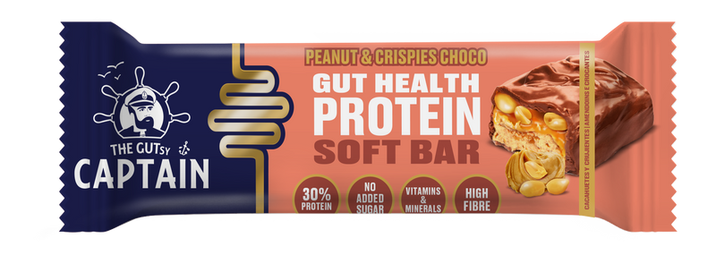 GUTsy Captain PROTEIN SOFT BAR - Peanut & Caramel Crispies 12 x 50g