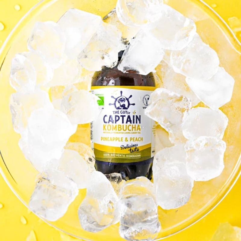 GUTsy Captain Kombucha - Pineapple and Peach 12 x 400ml - GutsyCaptain