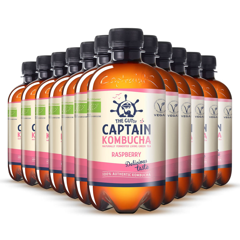 GUTsy Captain Kombucha - Raspberry 12 x 400ml - GutsyCaptain