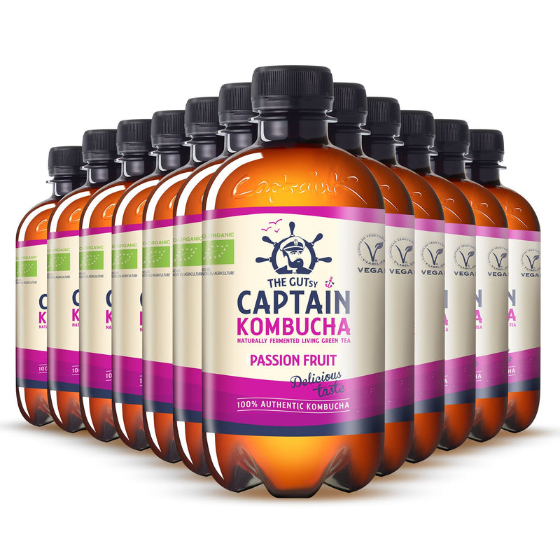 GUTsy Captain Kombucha - Passion Fruit 12 x 400ml - GutsyCaptain