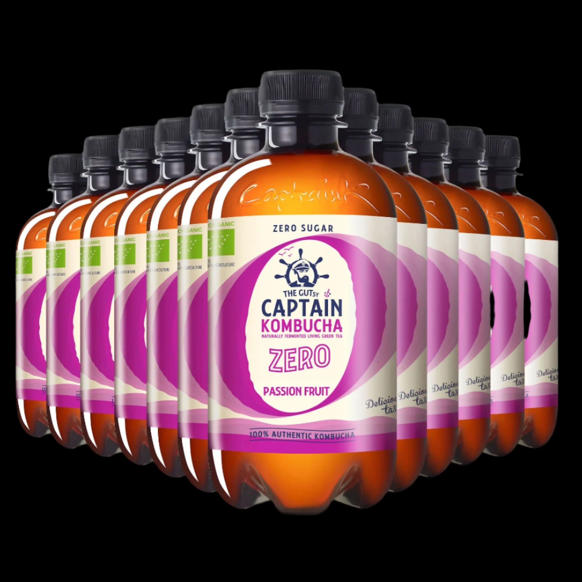 GUTsy Captain Kombucha Zero - Passion Fruit 12 x 400ml - GutsyCaptain
